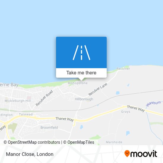 Manor Close map