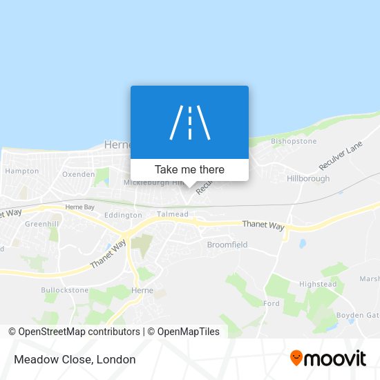 Meadow Close map