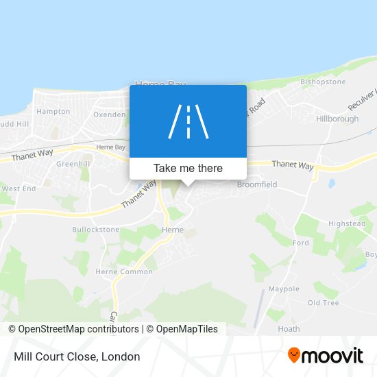 Mill Court Close map