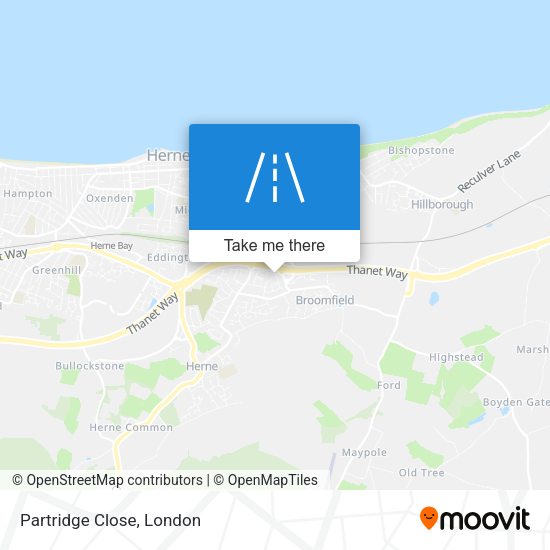 Partridge Close map