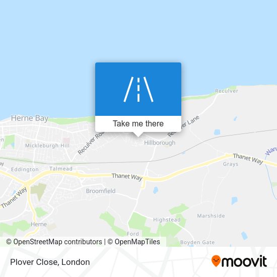 Plover Close map