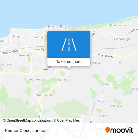 Radnor Close map