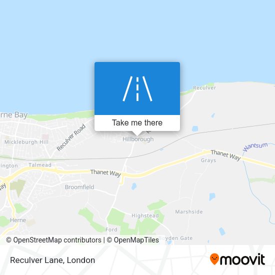 Reculver Lane map