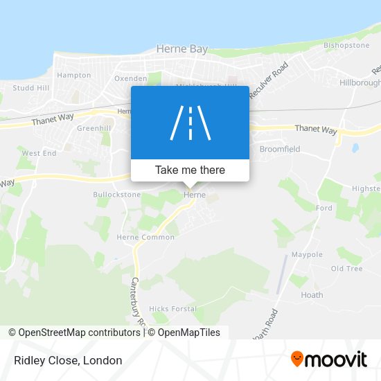 Ridley Close map