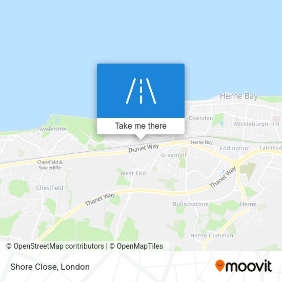 Shore Close map