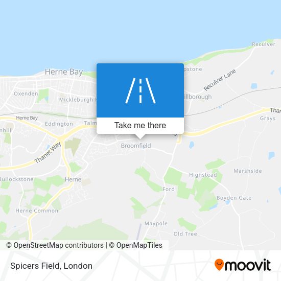 Spicers Field map