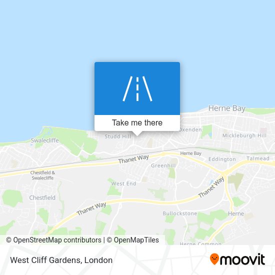West Cliff Gardens map