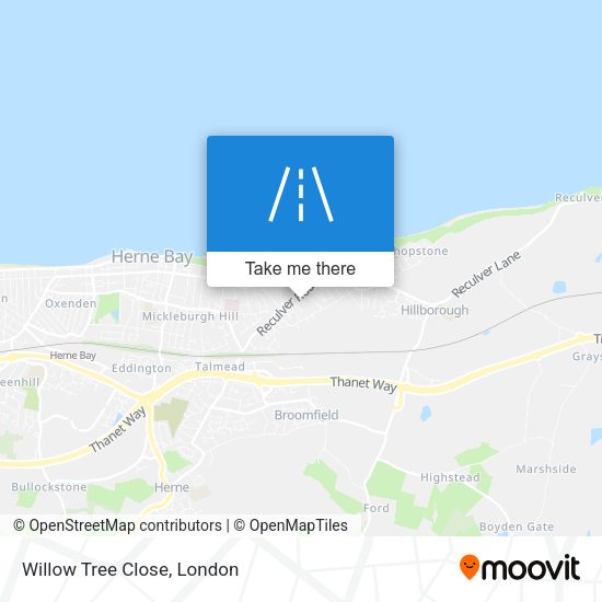 Willow Tree Close map