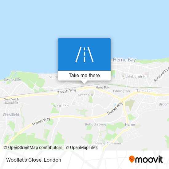 Woollet's Close map