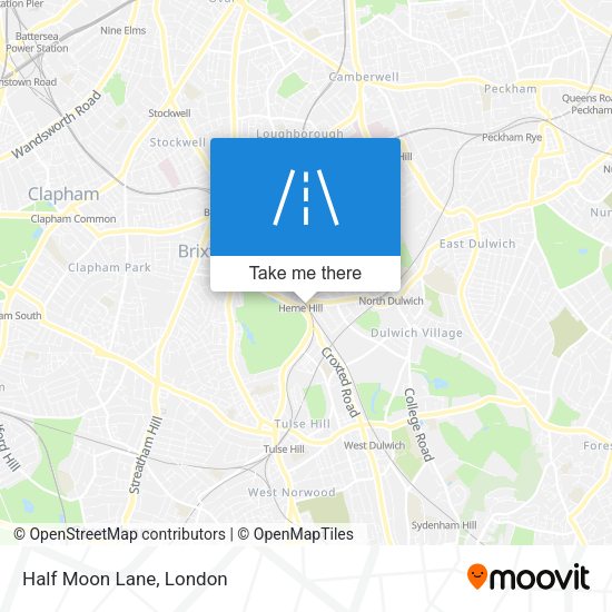 Half Moon Lane map