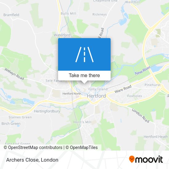 Archers Close map
