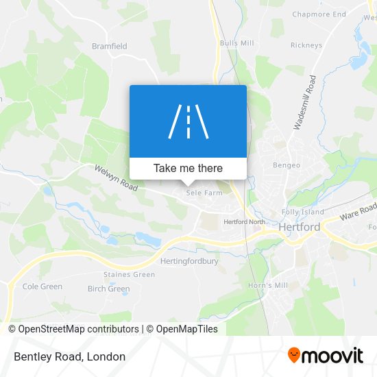 Bentley Road map