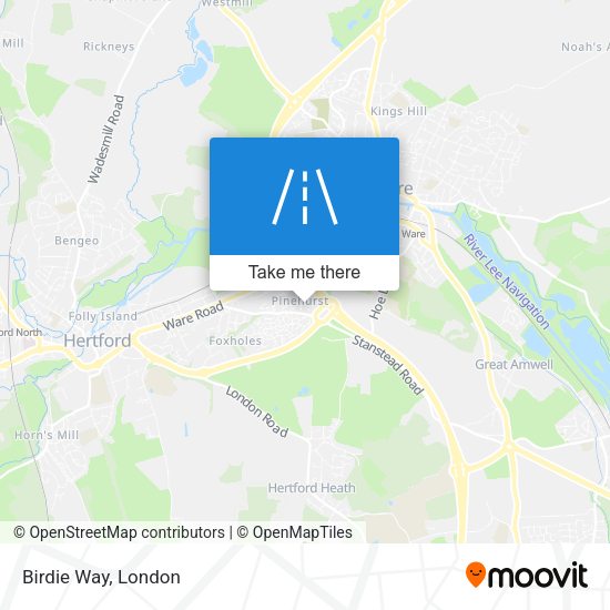 Birdie Way map