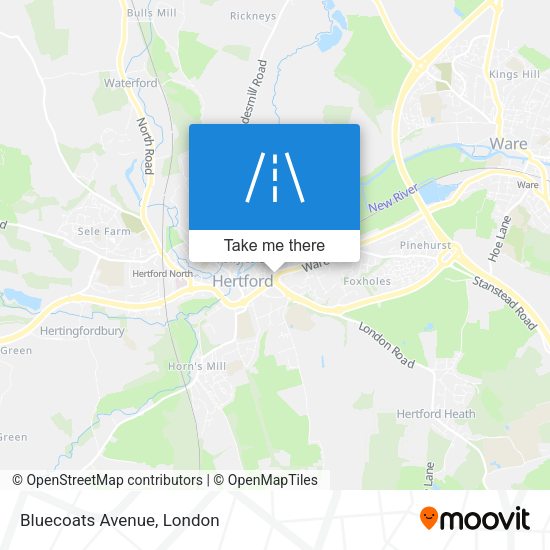 Bluecoats Avenue map