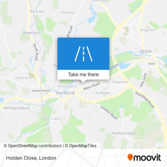 Holden Close map