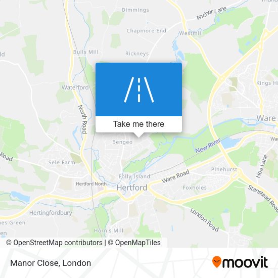 Manor Close map