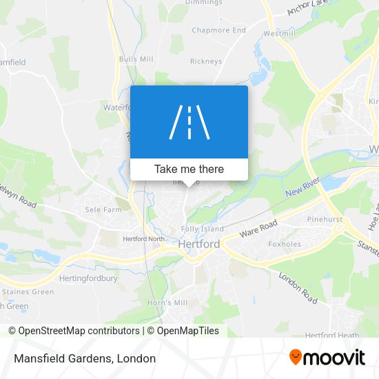 Mansfield Gardens map