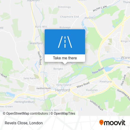 Revels Close map