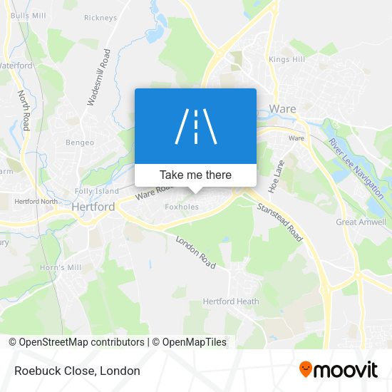 Roebuck Close map