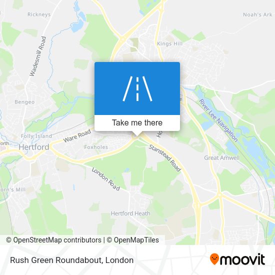 Rush Green Roundabout map
