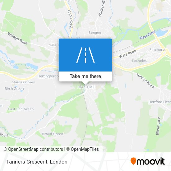 Tanners Crescent map
