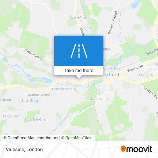 Valeside map