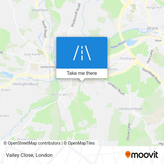 Valley Close map