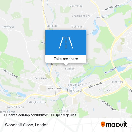 Woodhall Close map