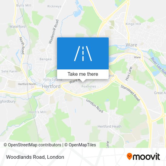 Woodlands Road map
