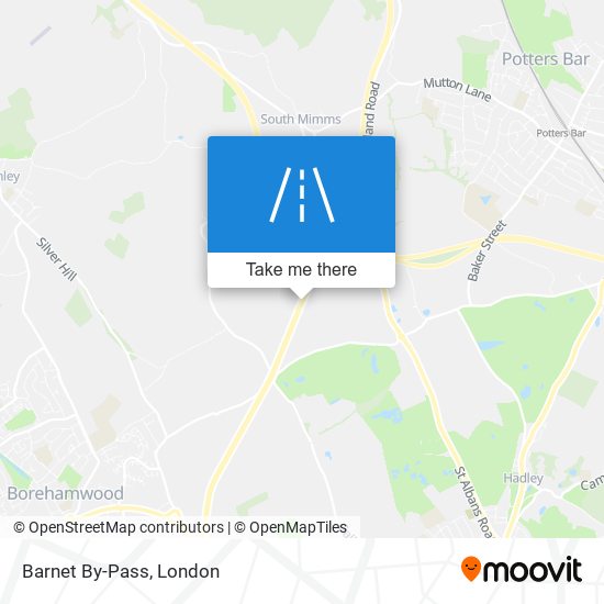 Barnet By-Pass map