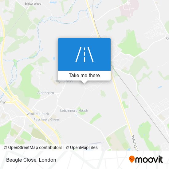 Beagle Close map