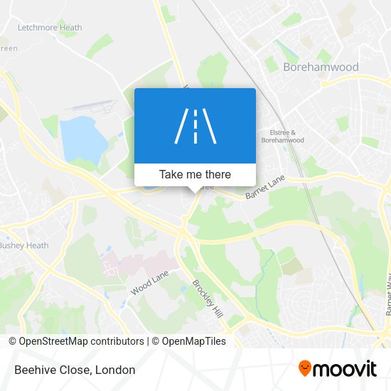 Beehive Close map