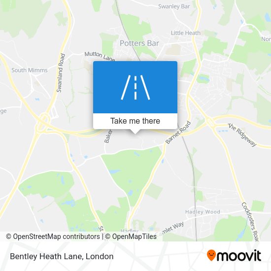 Bentley Heath Lane map