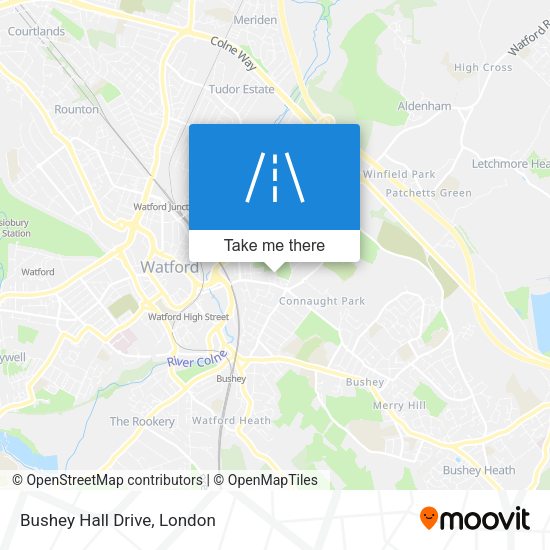 Bushey Hall Drive map