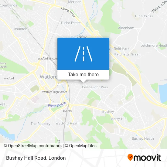 Bushey Hall Road map