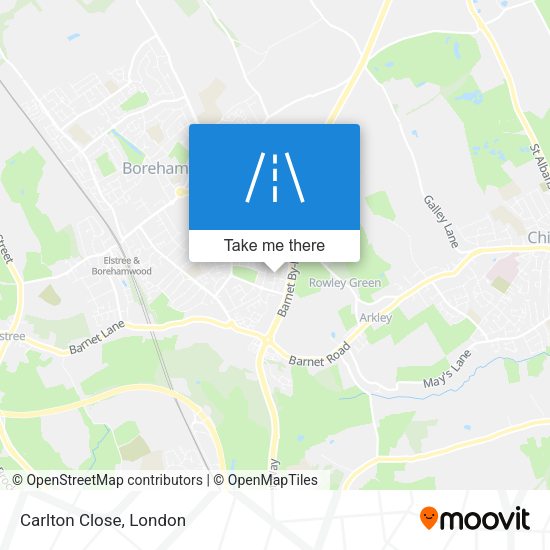 Carlton Close map
