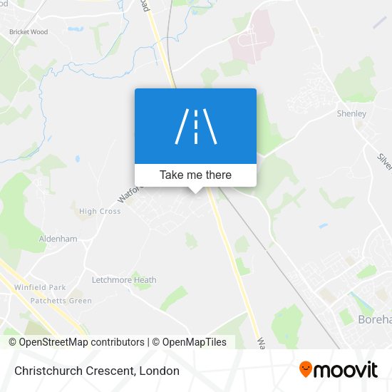 Christchurch Crescent map