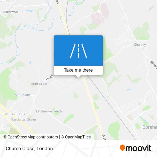 Church Close map