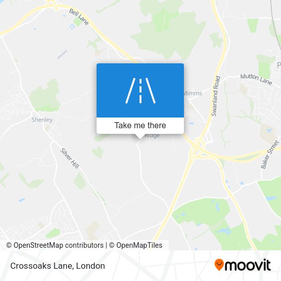 Crossoaks Lane map