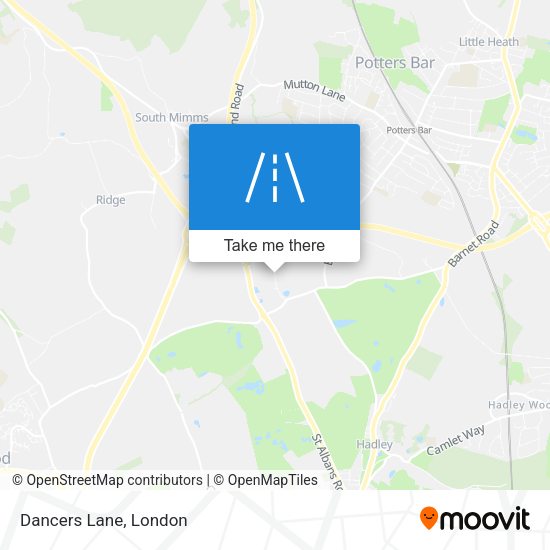 Dancers Lane map
