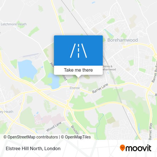 Elstree Hill North map