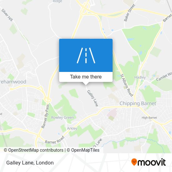 Galley Lane map
