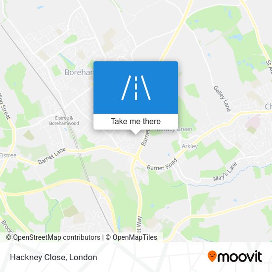 Hackney Close map