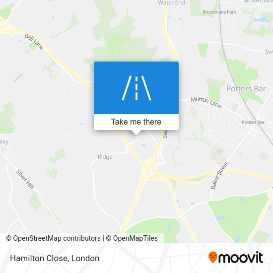 Hamilton Close map