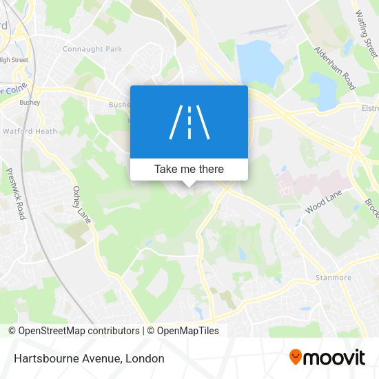 Hartsbourne Avenue map