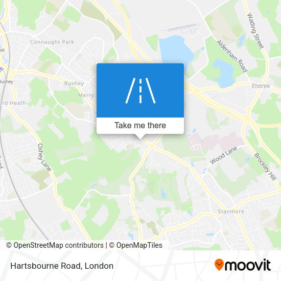 Hartsbourne Road map