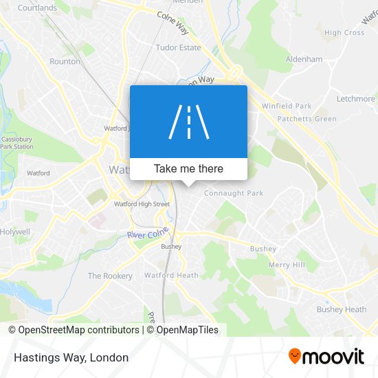 Hastings Way map