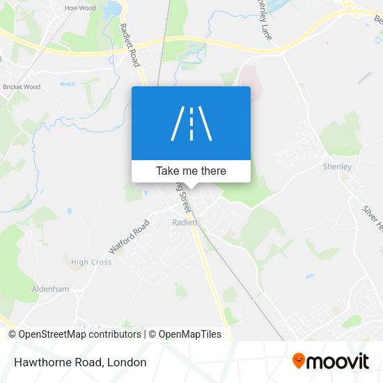Hawthorne Road map