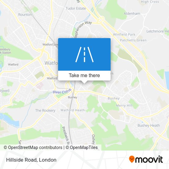 Hillside Road map