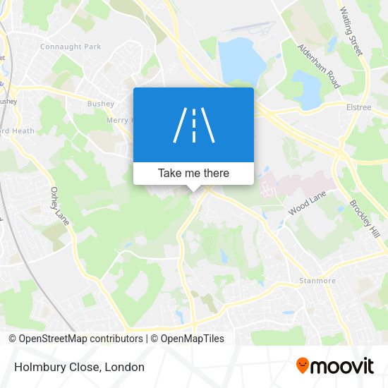 Holmbury Close map